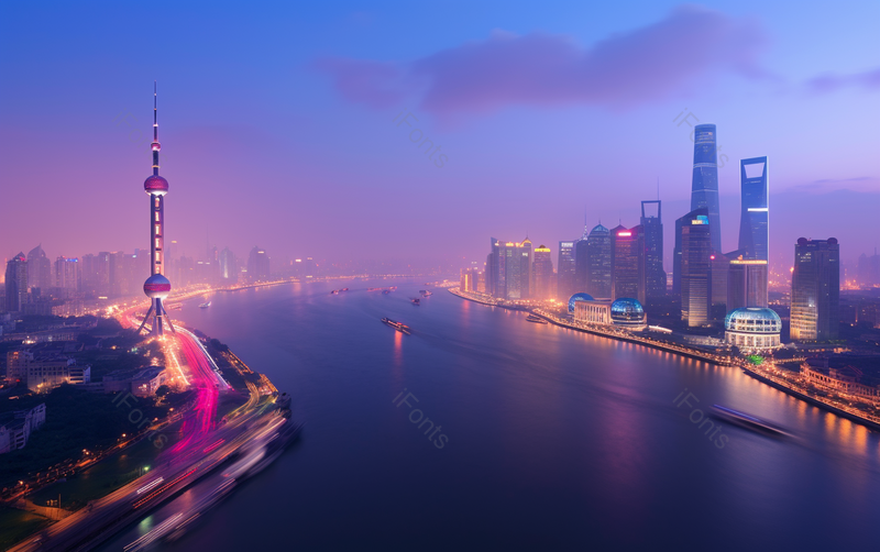 江景现代都市城市上海东方明珠高楼大厦灯光车流光轨夜景摄影,高清,摄影图,摄影图片,图片大全,摄影图免费下载